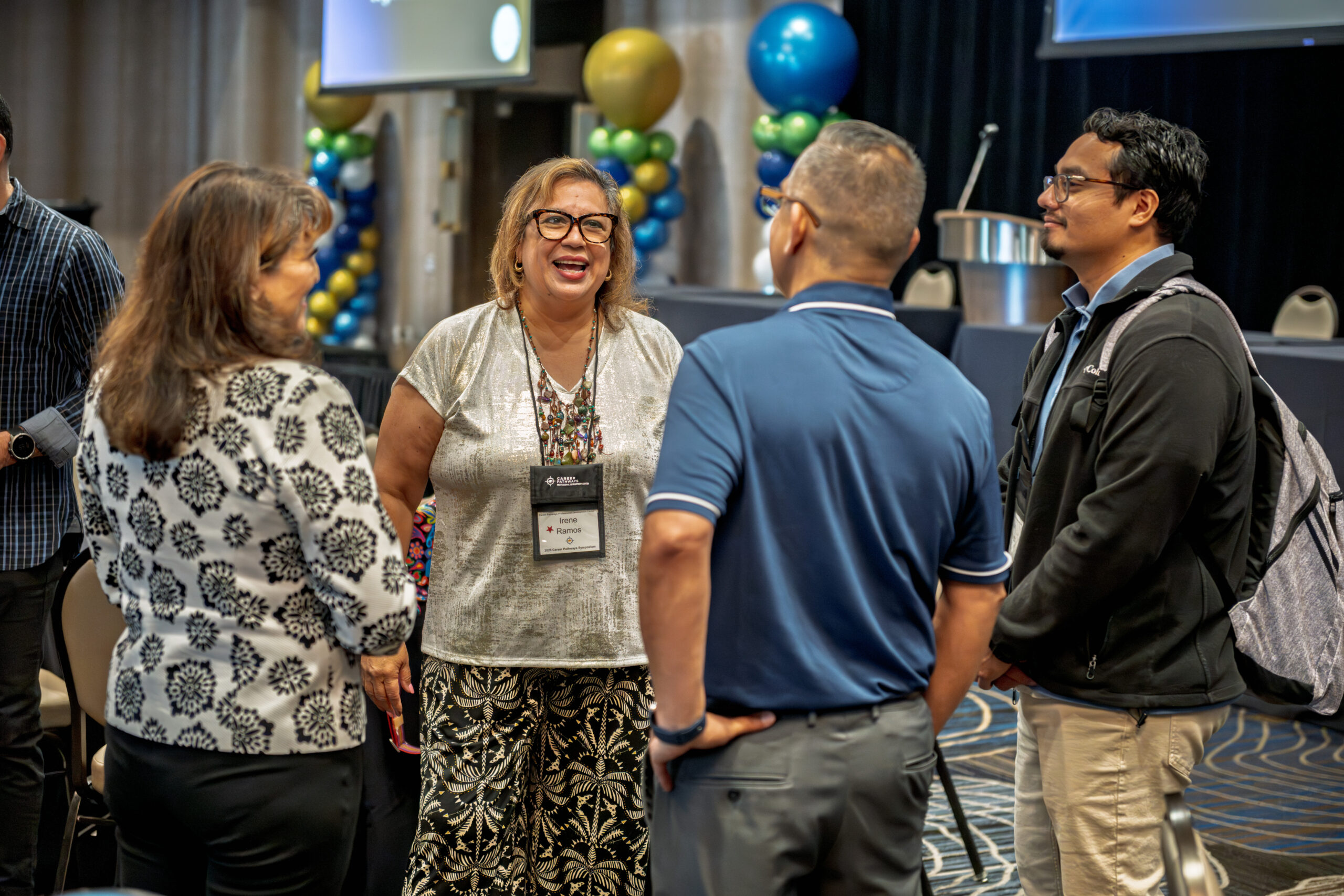 Multiple stakeholders networking at the Career Pathways Symposium